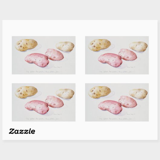 aardappelstudie 1993 rechthoekige sticker (Vel)