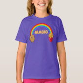 Aardappeltransformatie op chips met een regenboog t-shirt (Voorkant)