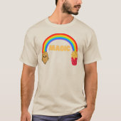 Aardappeltransformatie op chips met een regenboog t-shirt (Voorkant)