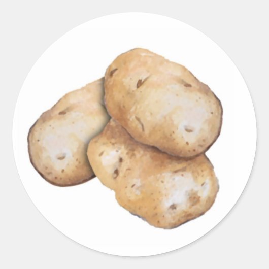 Aardappeltuinlabel Ronde Sticker (Voorkant)