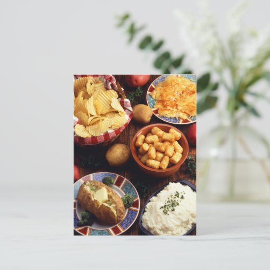 Aardappelvoeding Briefkaart (Staand voorkant)