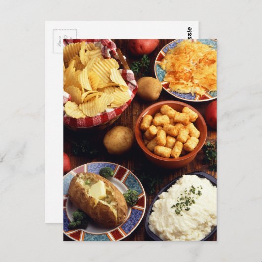 Aardappelvoeding Briefkaart (Voorkant / Achterkant)