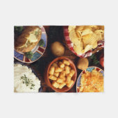 Aardappelvoeding Fleece Deken (Voorkant (Horizontaal))