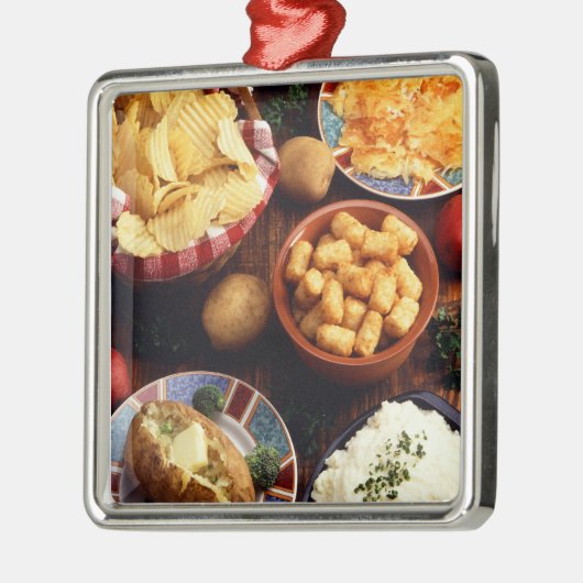 Aardappelvoeding Metalen Ornament (Links)