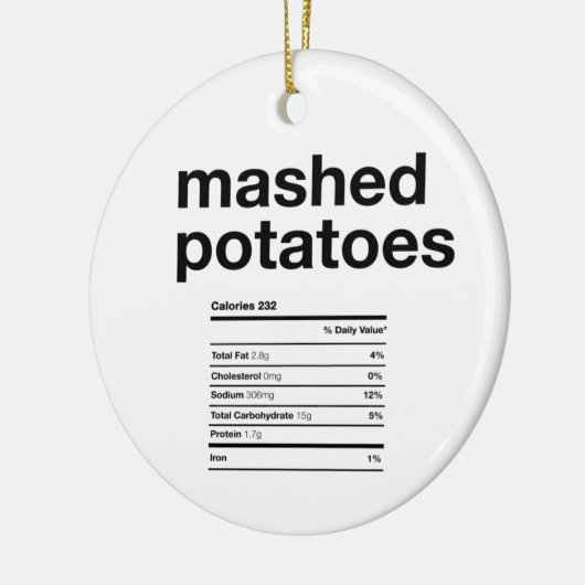 Aardappelvoedingsinformatie Keramisch Ornament (Links)