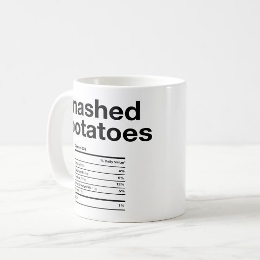 Aardappelvoedingsinformatie Koffiemok (Voorkant links)