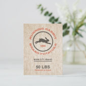  aardappelzak briefkaart (Staand voorkant)