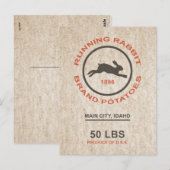  aardappelzak briefkaart (Voorkant / Achterkant)