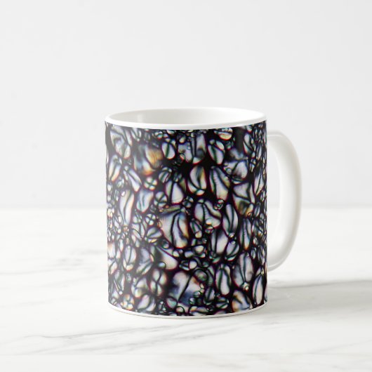 Aardappelzetmeel onder microscoop koffiemok (Voorkant rechts)