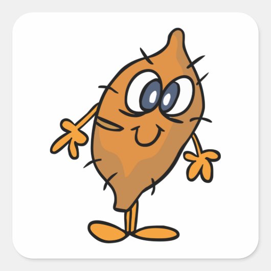 Aardappelzijde Vierkante Sticker (Voorkant)