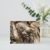 Aardappend Man dat in boomwortels is verwerkt Briefkaart (Staand voorkant)