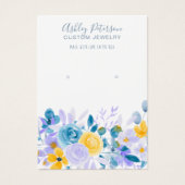 Aardbedekking met lavendel florale waterverf visitekaartje (Voorkant)