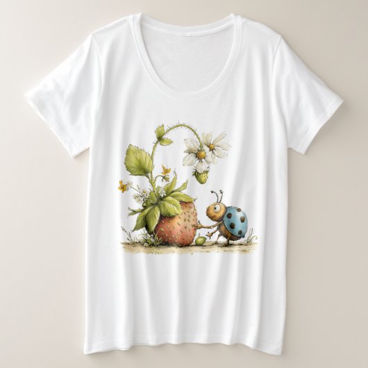 Aardbeebugs Grote Maat T-shirt (Design voorkant)