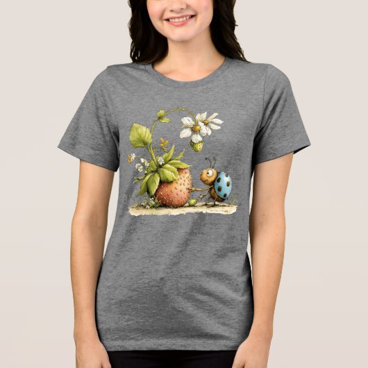 Aardbeebugs Tri-Blend Shirt (Voorkant)