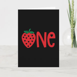 Aardbei 1 eerste verjaardag kaart