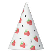 Aardbei 1e 2e 3e 4e 5e 6e verjaardag meisje feesthoedjes (Links)