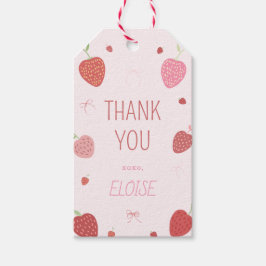 Aardbei 1e Berry Eerste Verjaardag Favoriet Tags Cadeaulabel