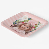 Aardbei 1e Berry Sweet Verjaardag Welkomstbord Papieren Bordje (Gebogen)