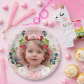 Aardbei 1e bessen zoete verjaardag foto papieren bordje (Feest)