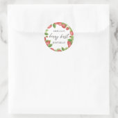 Aardbei 1e verjaardag 1e Berry Sweet Favor Ronde Sticker (Tas)
