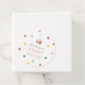 Aardbei 1e verjaardag bedankjes labels (In situ)