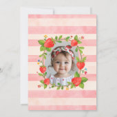 Aardbei 1e Verjaardag  Berry Eerste Foto Kaart (Achterkant)