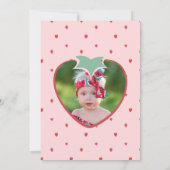 Aardbei 1e verjaardag Berry Eerste roze verjaardag Kaart (Achterkant)
