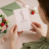 Aardbei 1e verjaardag Berry Eerste verjaardag Foto Kaart