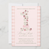 Aardbei 1e verjaardag Berry Eerste verjaardag Foto Kaart (Voorkant)