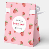 Aardbei 1e verjaardag Berry First Bedankdoosjes (Achterkant)