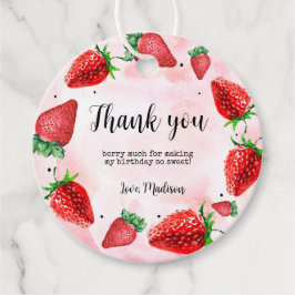 Aardbei 1e Verjaardag Berry First Favors Labels