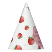 Aardbei 1e verjaardag Berry First Feesthoedjes (Links)