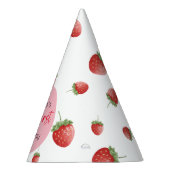 Aardbei 1e verjaardag Berry First Feesthoedjes (Rechts)