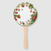 Aardbei 1e verjaardag Berry First Handwaaier (Achterkant)