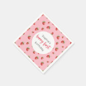 Aardbei 1e verjaardag Berry First Servet (Hoek)