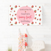 Aardbei 1e verjaardag Berry First Spandoek (Insitu)