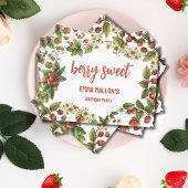 Aardbei 1e verjaardag Berry First Tissuepapier