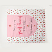 Aardbei 1e verjaardag Berry First Wandkleed (Voorkant (horizontaal))