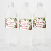 Aardbei 1e verjaardag Berry First Waterfles Etiket (Flessen)