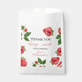 Aardbei 1e verjaardag Berry Sweet Bedankzakje (Voorkant)