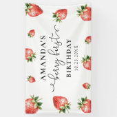 Aardbei 1e verjaardag Berry Sweet One Spandoek (Verticaal)