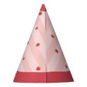 Aardbei 1e Verjaardag Berry Sweet Pink Party Pet Feesthoedjes (Achterkant)