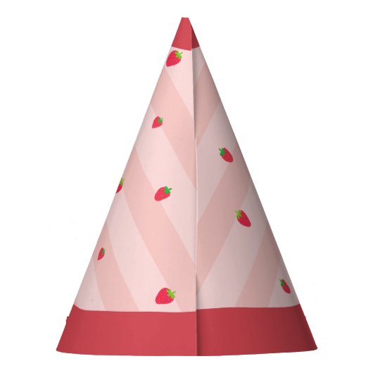 Aardbei 1e Verjaardag Berry Sweet Pink Party Pet Feesthoedjes (Achterkant)