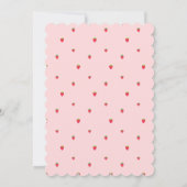Aardbei 1e verjaardag Berry Sweet Pink Verjaardag Kaart (Achterkant)