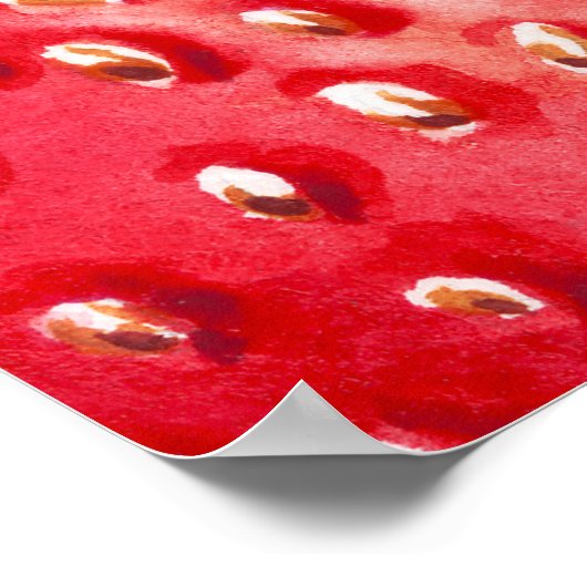 Aardbei 1e verjaardag Berry Sweet Poster (Hoek)