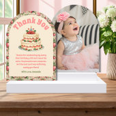  Aardbei 1e Verjaardag Dank u Kaart