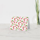 Aardbei 1e verjaardag | Eerste Berry Bedankkaart (Achterkant)