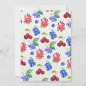 Aardbei 1e verjaardag | Eerste Berry Kaart (Achterkant)