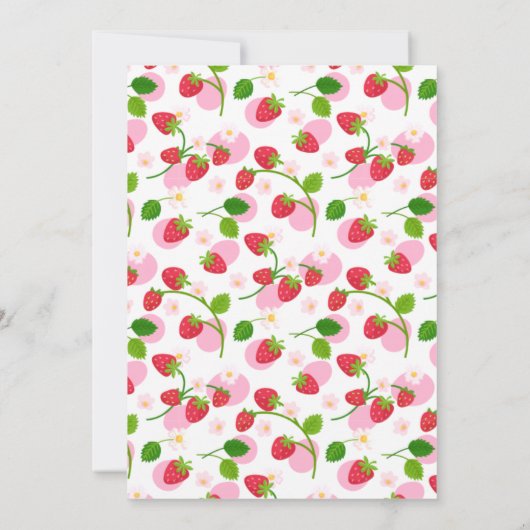 Aardbei 1e verjaardag | Eerste Berry Kaart (Achterkant)