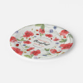 Aardbei 1e verjaardag | Eerste Berry Papieren Bordje (Gekanteld)